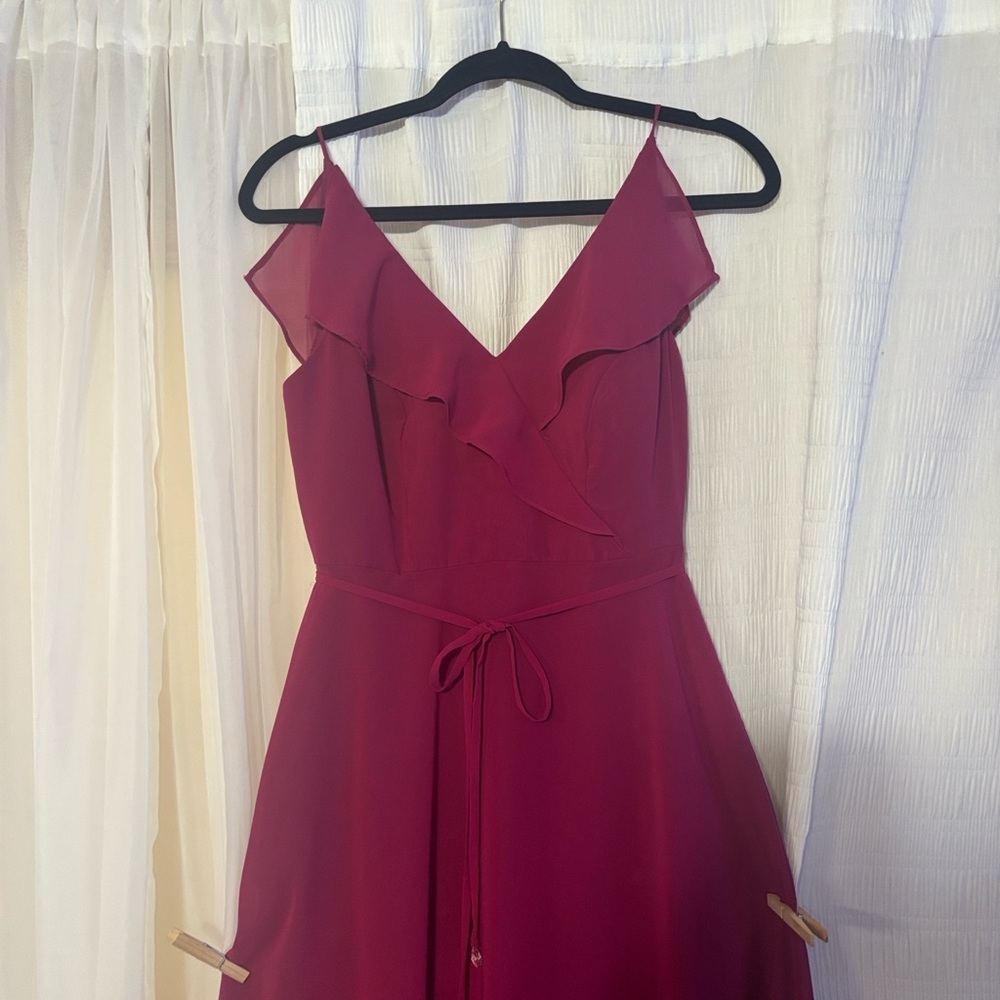 Jenny Yoo Elegant Red Maxi Dress - Picture 2 of 11